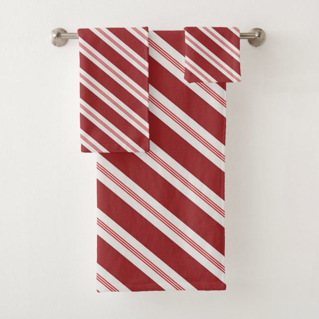 Candy Cane Bath Towel Set (Insitu)