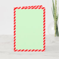 Candy Cane Border Christmas Blank Custom Text