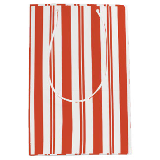 Candy Cane Chorus-Big Stripe Medium Gift Bag