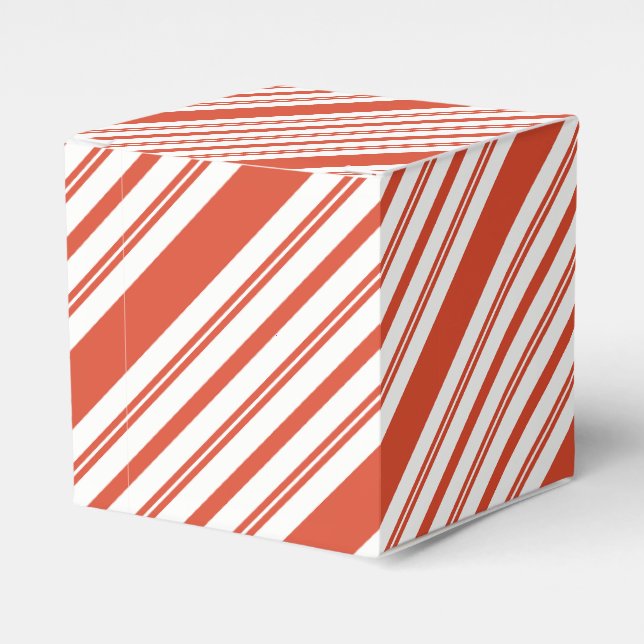 Candy Cane Chorus-Stripe-Diagonal Favor Box (Front Side)