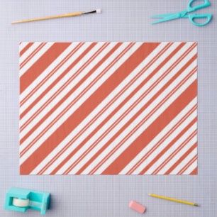 Candy Cane Chorus-Stripe-Diagonal Tissue Paper