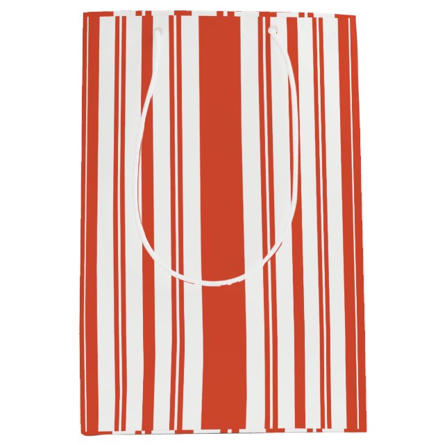 Candy Cane Chorus-Stripe-Verticle Medium Gift Bag (Front)