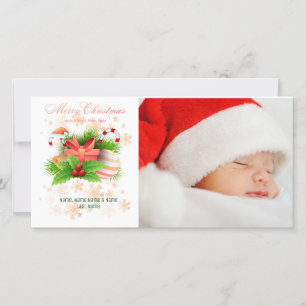 Candy Cane Christmas Arrangement Photo Card