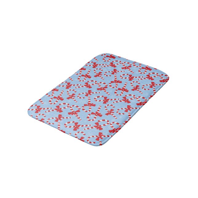 Candy Cane Christmas Bath Mat (Angled)