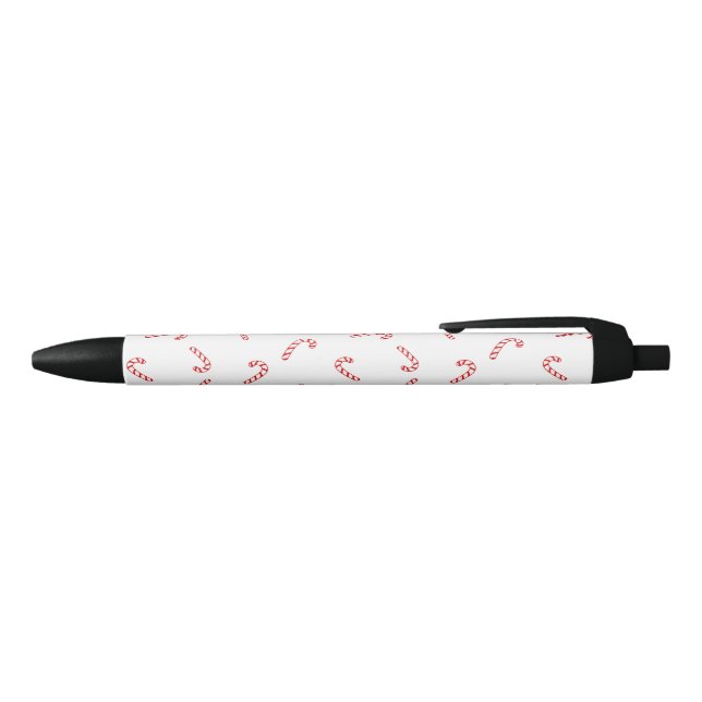 Candy Cane Christmas Black Ink Pen (Top)