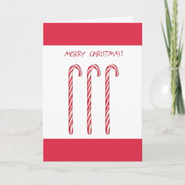 Candy Cane Christmas Card (Front)