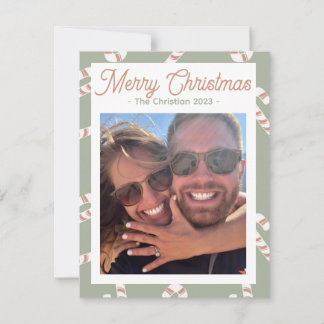 Candy Cane Christmas Card