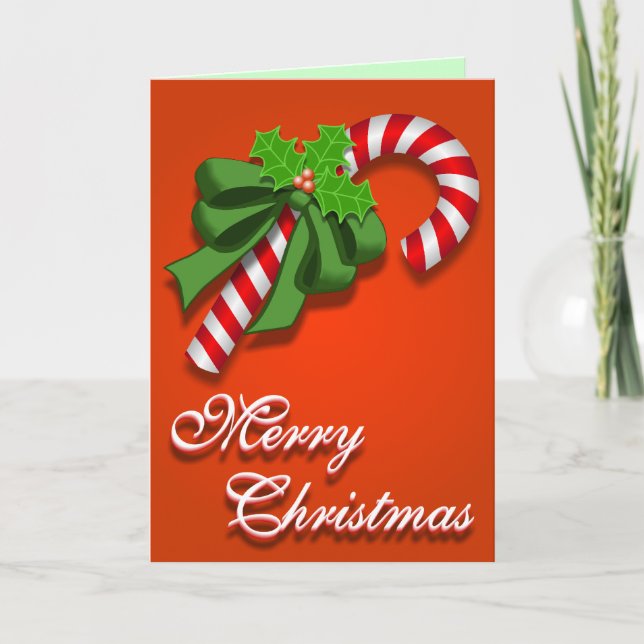 Candy Cane Christmas Card (Front)