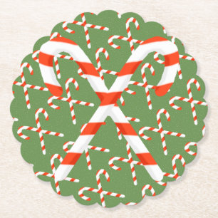 Candy Cane Christmas Coasters