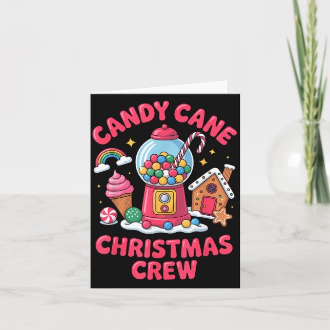 Candy Cane Christmas Crew Gumball Gingerbread Pepp Card (Front)