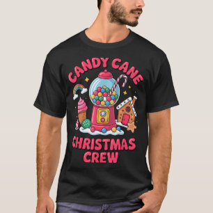 Candy Cane Christmas Crew Gumball Gingerbread Pepp T-Shirt