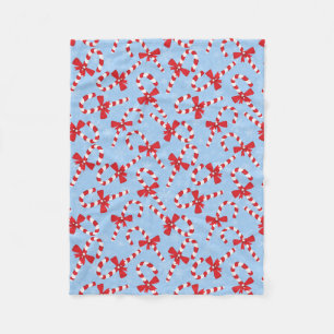 Candy Cane Christmas Fleece Blanket