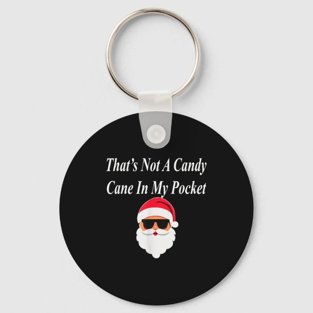 Candy Cane Christmas Funny Naughty Dirty Raunchy G Keychain (Front)