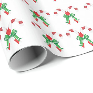 Candy Cane Christmas Gift Paper