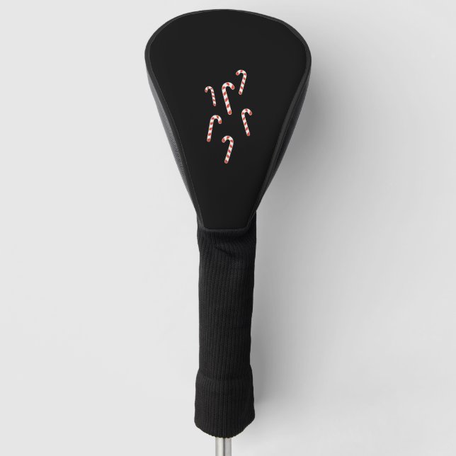 Candy Cane Christmas Golf Head Cover (Front)