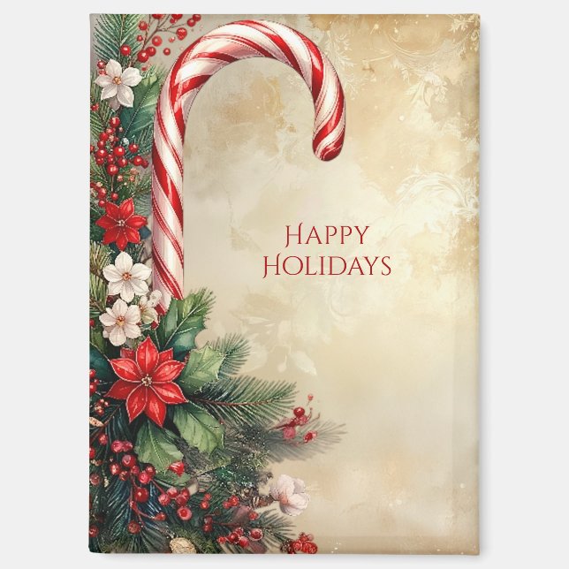 Candy Cane Christmas Holiday Magnet (Recto)