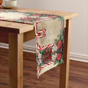 Candy Cane Christmas Holiday Table Runner