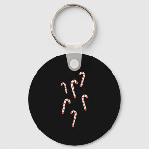 Candy Cane Christmas Keychain