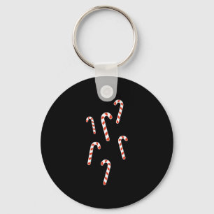 Candy Cane Christmas Keychain