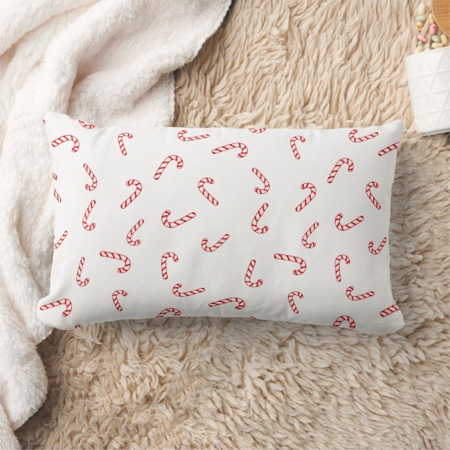 Candy Cane Christmas Lumbar Pillow (Blanket)