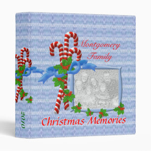 Candy Cane Christmas Photo 1 inch Binder