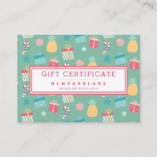 Candy Cane & Christmas Presents - Gift Certificate