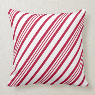 Candy Cane Christmas stripe Throw Pillow