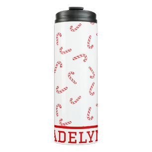 Candy Cane Christmas Thermal Tumbler