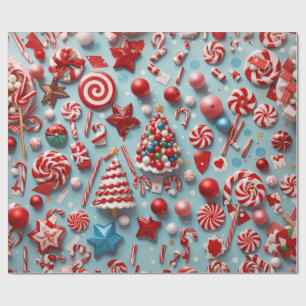 Candy Cane Christmas Wonderland Wrapping Paper