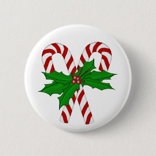 Candy Cane Collection 2 Inch Round Button