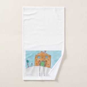 Candy Cane Cottage - KidsArt for CHOC Hand Towel