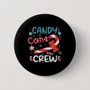 Candy Cane Crew Christmas Candy Cane Lover Xmas Pa 2 Inch Round Button