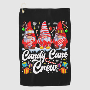 Candy Cane Crew Christmas Candy Lover Gnome Golf Towel