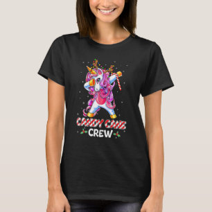 Candy Cane Crew Christmas Candy  Unicorn Squad T-Shirt