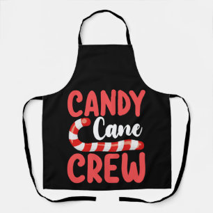 Candy Cane Crew Christmas Family Holiday Pyjamas Apron