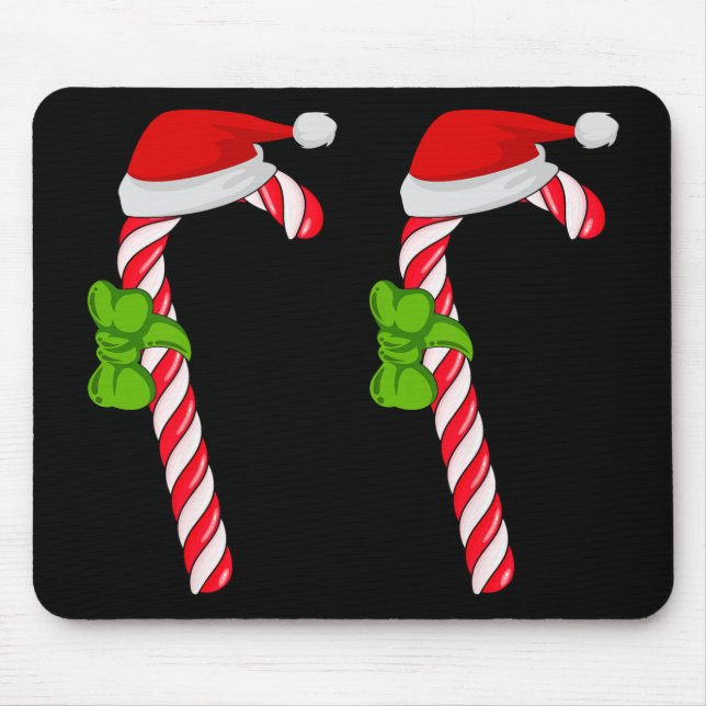 Candy Cane Crew Christmas Family Matching Xmas San Mouse Pad (Front)