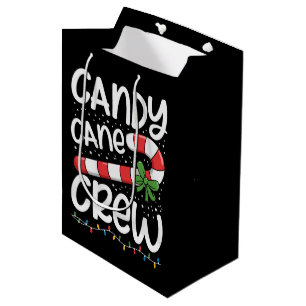 Candy Cane Crew Christmas Family Xmas Holiday  Medium Gift Bag