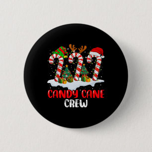 Candy Cane Crew Christmas Funny Family Matching Pa 2 Inch Round Button