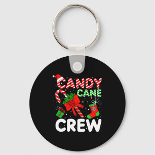 Candy Cane Crew Christmas Funny Xmas Matching Fami Keychain