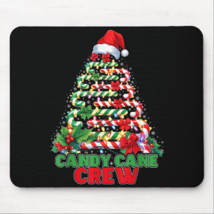 Candy Cane Crew Christmas Funny Xmas Matching Fami Mouse Pad