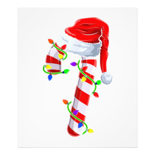 Candy Cane Crew Christmas Lights Family Matching X Photo Print
