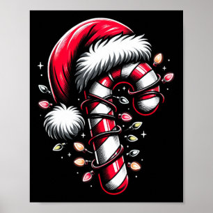 Candy Cane Crew Christmas Lights Family Matching X Poster