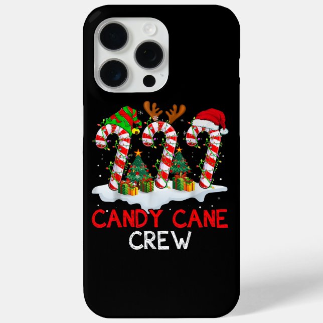 Candy Cane Crew Christmas Santa Elf Reindeer X-mas Case-Mate iPhone Case (Back)