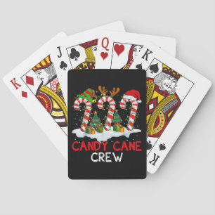 Candy Cane Crew Christmas Santa Elf Reindeer X-mas Playing Cards