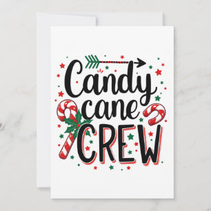 Candy cane crew Christmas snack Matching Cousins Invitation