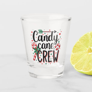 Candy cane crew Christmas snack Matching Cousins Shot Glass