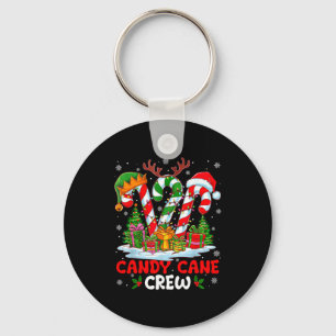 Candy Cane Crew Christmas Xmas Love Candy Boys Gir Keychain