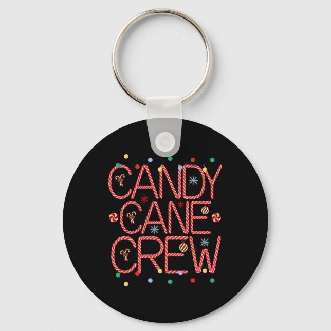 Candy Cane Crew Funny Christmas Candy Cane Lover X Keychain (Front)