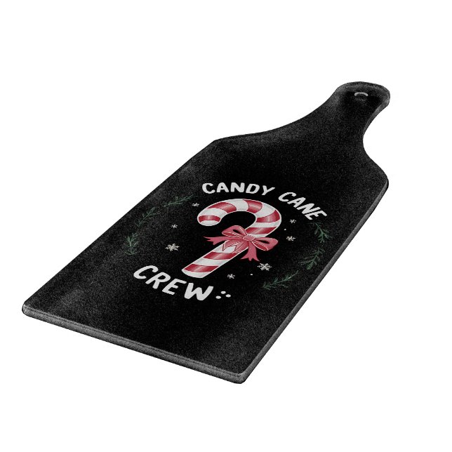Candy Cane Crew Funny Christmas Candy Lover Xmas Cutting Board (Corner)