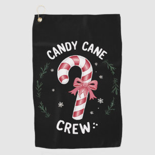 Candy Cane Crew Funny Christmas Candy Lover Xmas Golf Towel